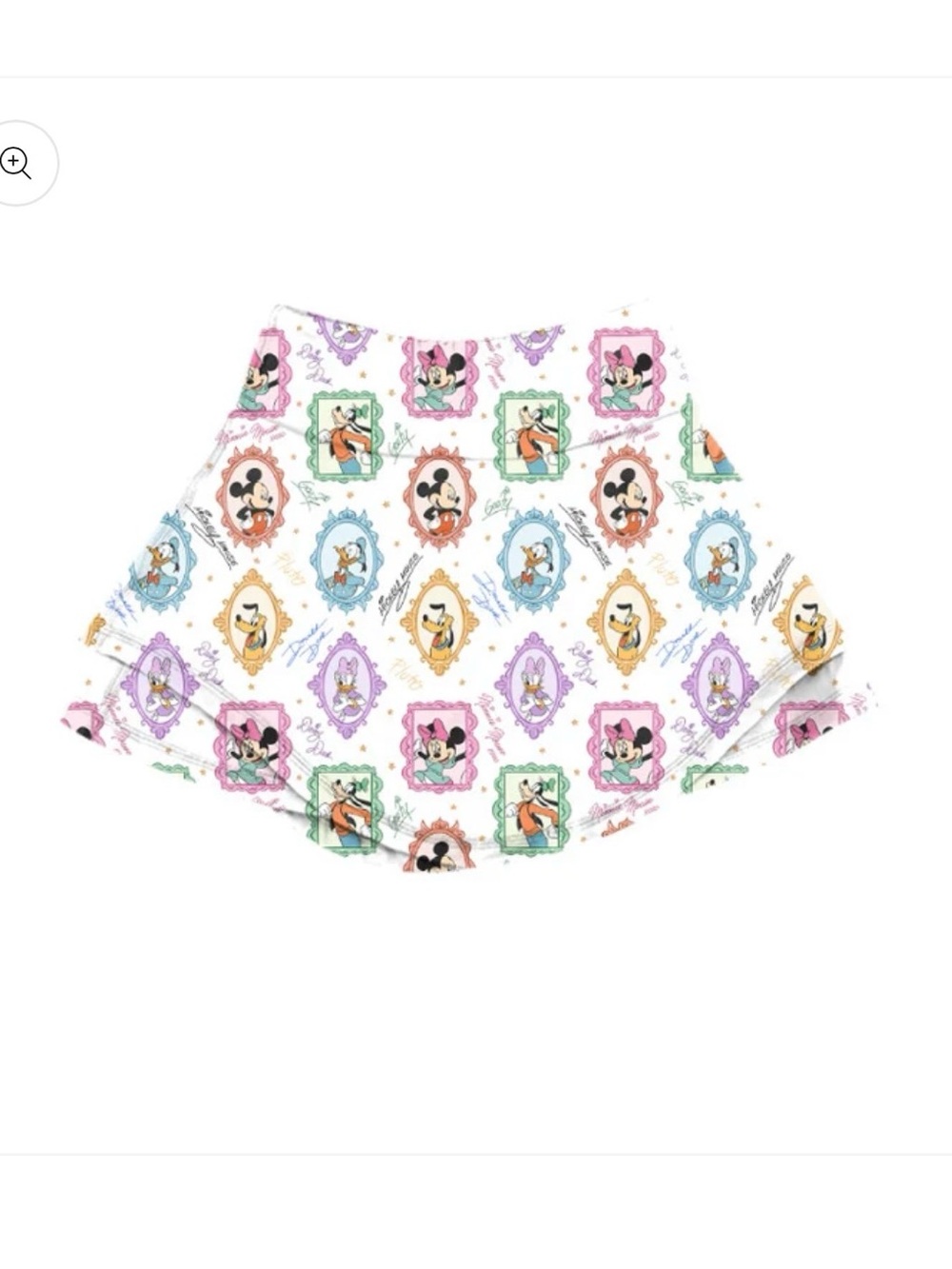 Disney Character Print White Flared Skirt. The Six + signatures